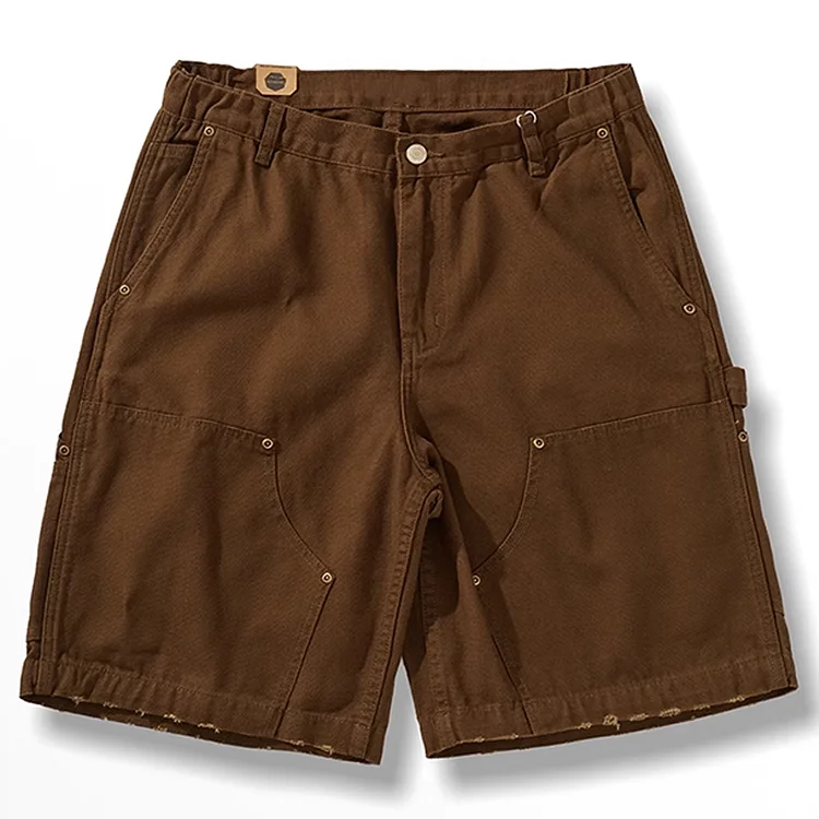 Relaxed Fit Heavy Canvas Cargo Shorts