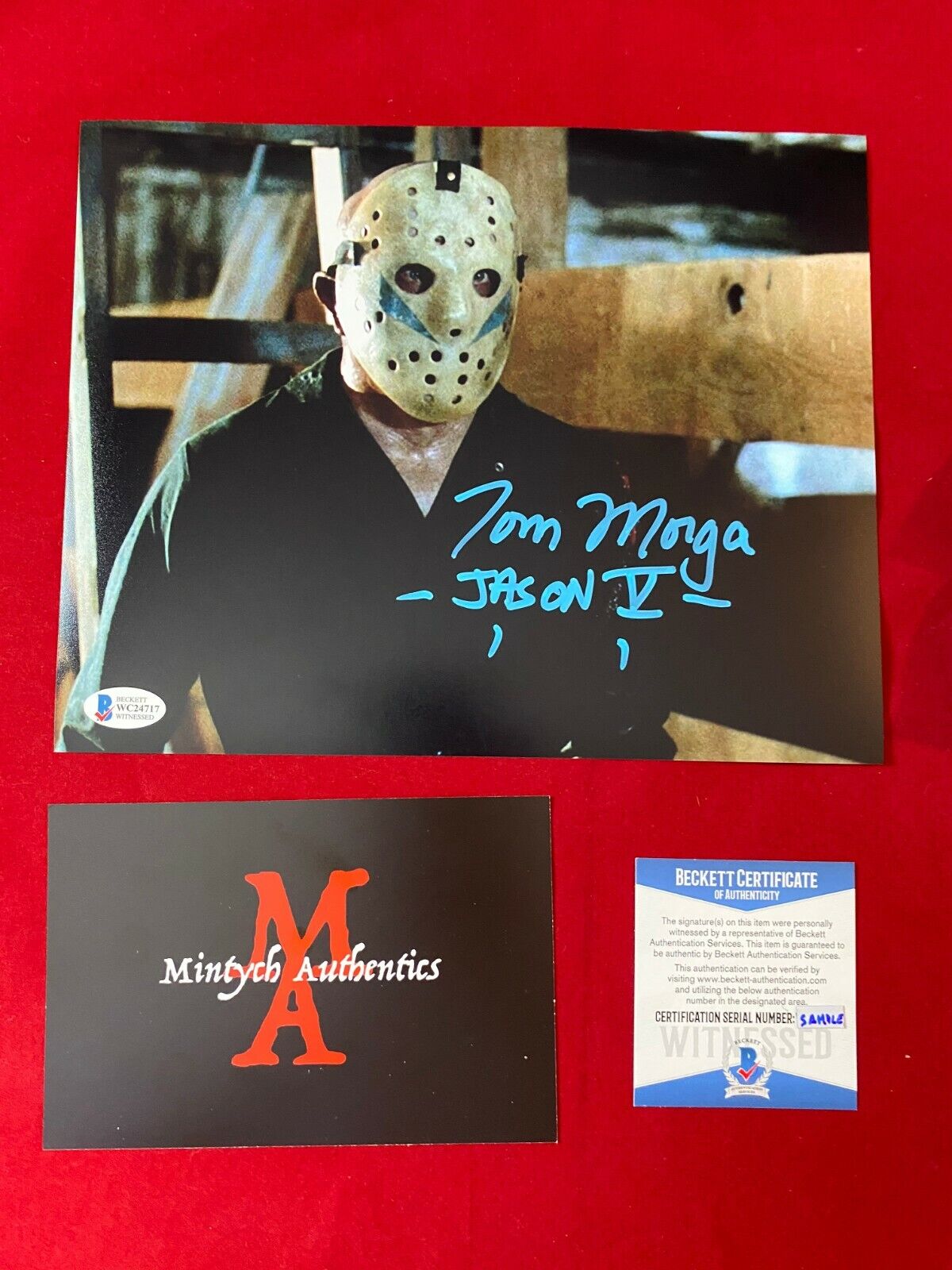 TOM MORGA AUTOGRAPHED SIGNED 8x10 Photo Poster painting! FRIDAY THE 13TH! JASON VOORHEES BECKETT