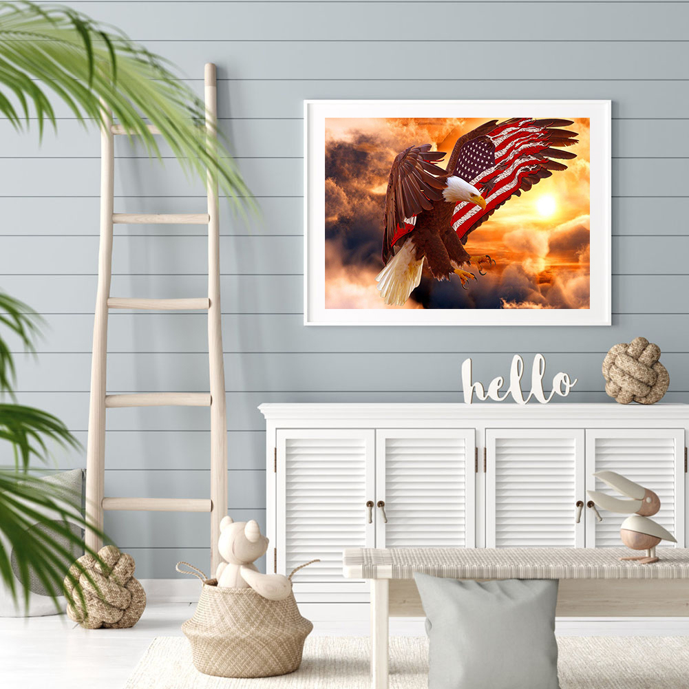 

(Multi-Size) Unearthly Eagle - Round/Square Drill Diamond Painting - 40*30CM, Square diamond 30*40cm, 501 Original