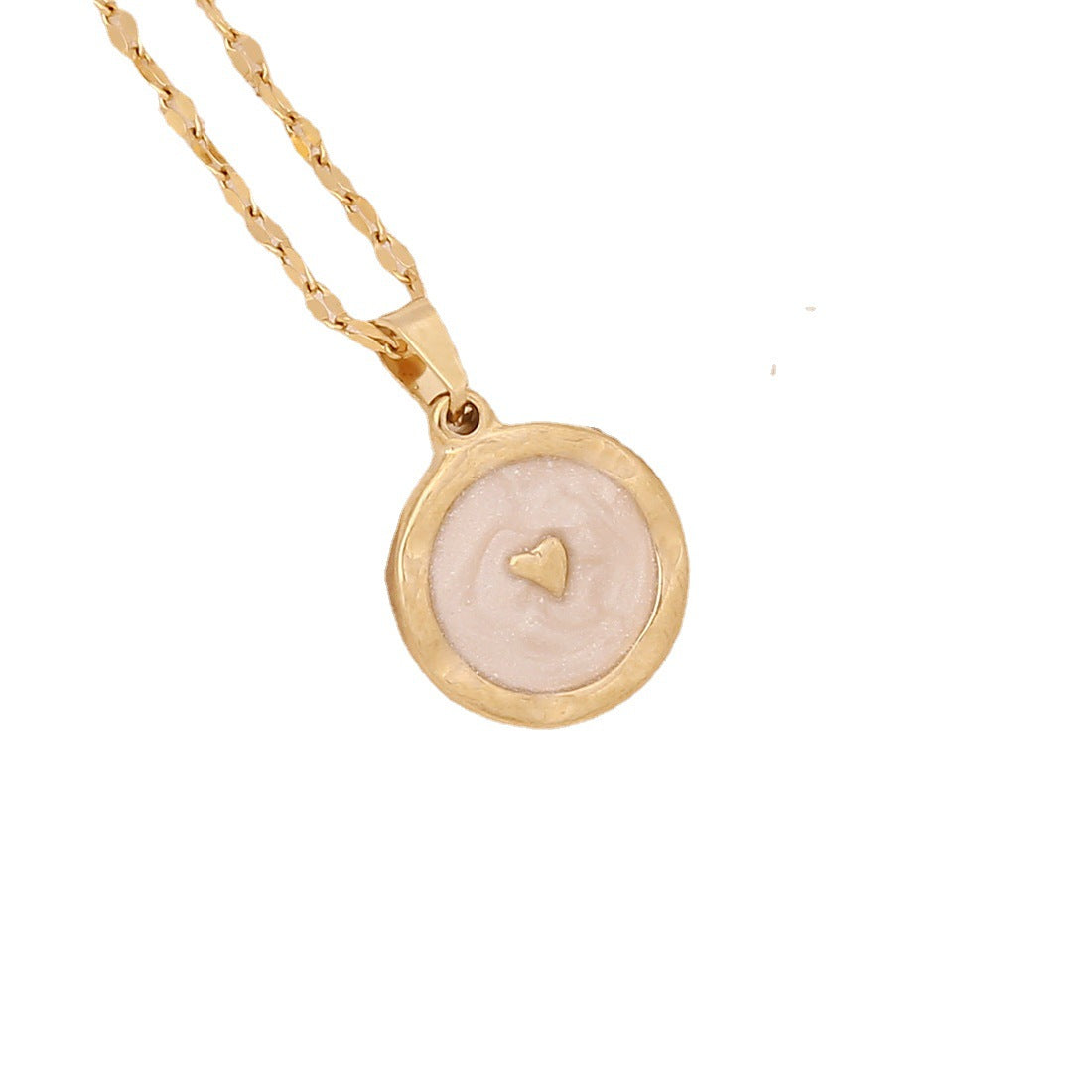 Women Heart Eye Stainless Steel Electroplating Pendants