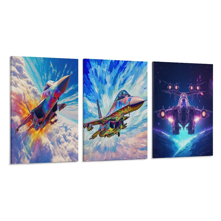 3 Panel Hanging Posters Vertical FIGHT JET  FIGHT JET  FIGHT JET   customized, personalized, gift