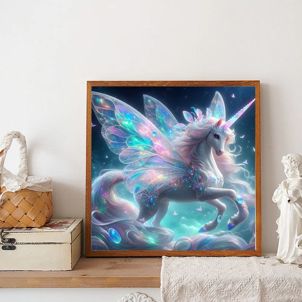 Diamond Painting - Full Round Drill - Dream Unicorn(Canvas|30*30cm)