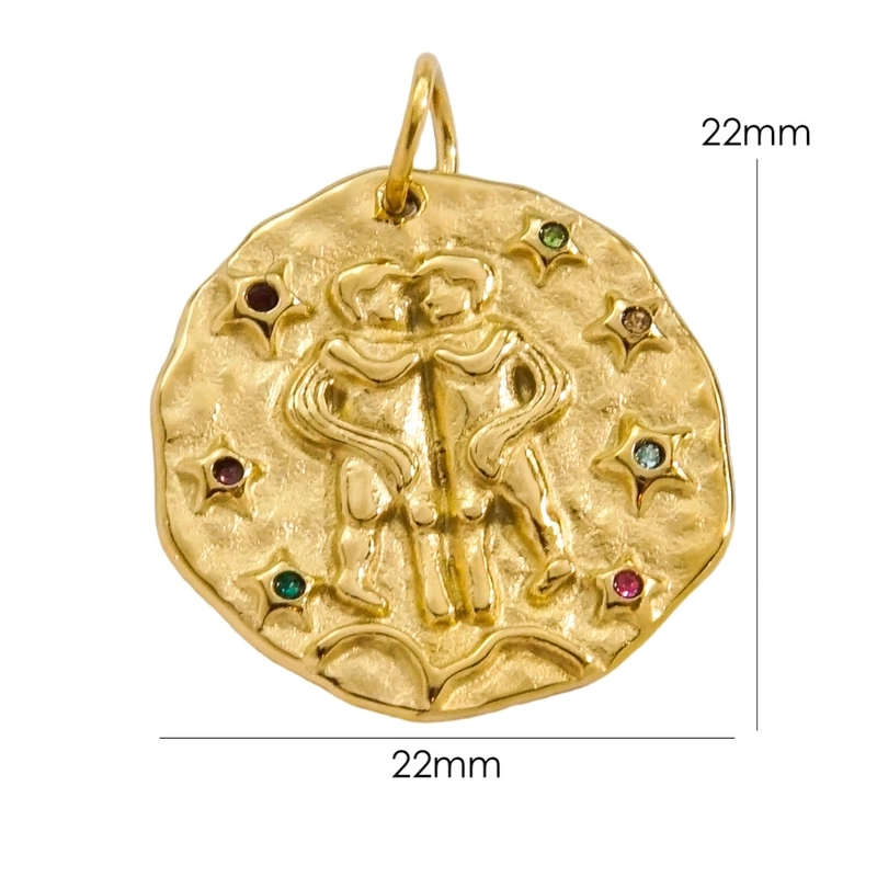 3 Pieces 304 Stainless Steel Rhinestones Constellation Pendant