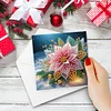 6PCS Xmas Flower DIY Diamond Art Greeting Cards Congratulations Cards & Gifts