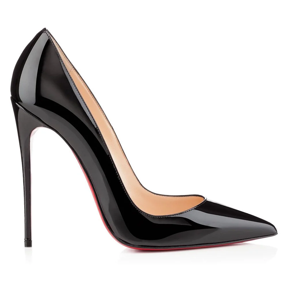 Classic 120mm Red Bottom Women's Daily Party Wedding High Heel Fashion Pumps-MERUMOTE