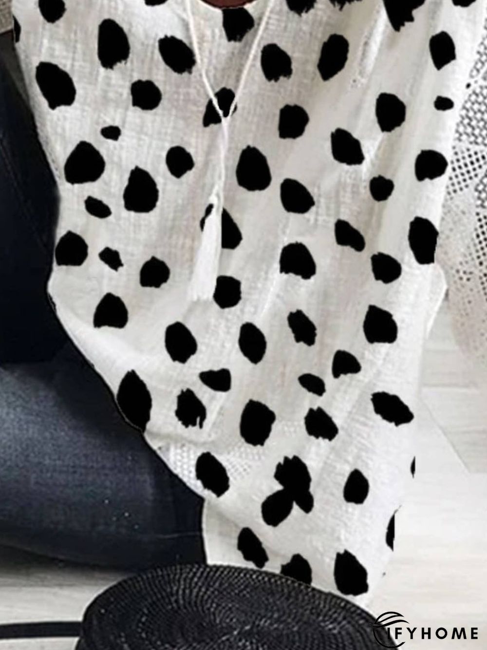 V Neck 3/4 Sleeve Casual Top | IFYHOME