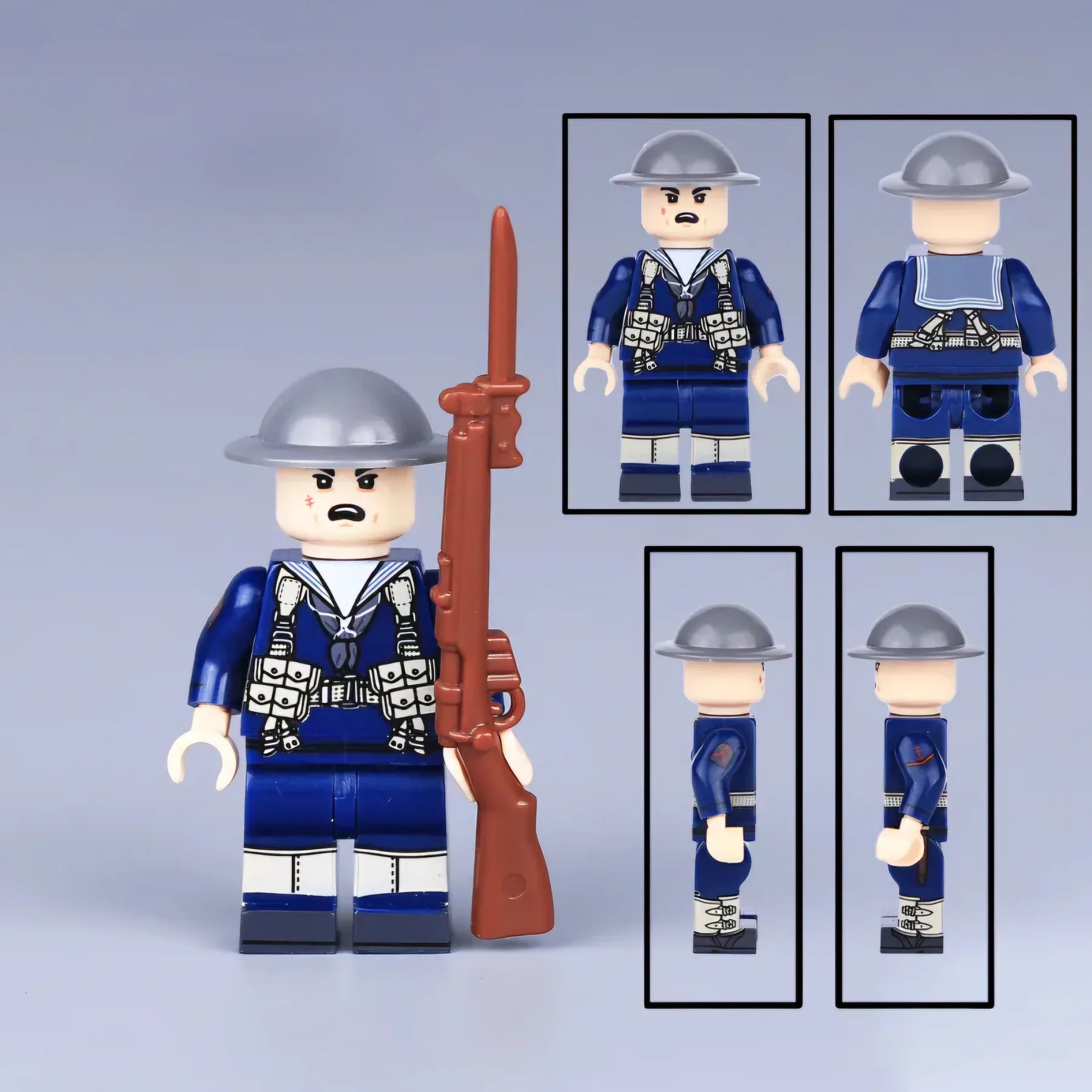 WW2 British Royal Navy Gunner Custom Military Minifigure LBS monstertoys
