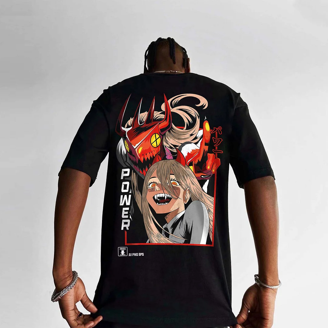Chainsaw Man Makima Oversize Printed Men's T-shirt