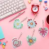 5pcs Double Side Diamond Painting Special-shaped Drill Heart Keychain Kits