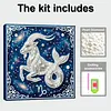 Framed Capricorn - Pearls Painting Kit DIY Diamond Painting Pearl Dot Crafts 25*25CM