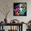 Diamond Painting -DIY Round Drill Butterfly Girl(40x40cm)