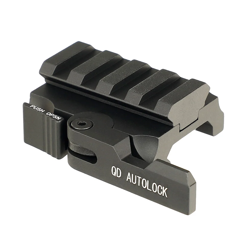 ohhunt® New Quick Release QD 20mm Picatinny Rail Adapter Height 0.5 0.75 0.83 inch 4 Slots Red Dot Sight Riser Mount 