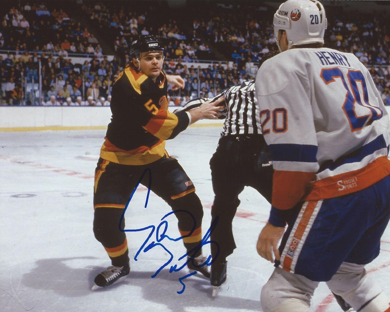 Garth Butcher Signed 8×10 Photo Poster painting Vancouver Canucks Autographed COA