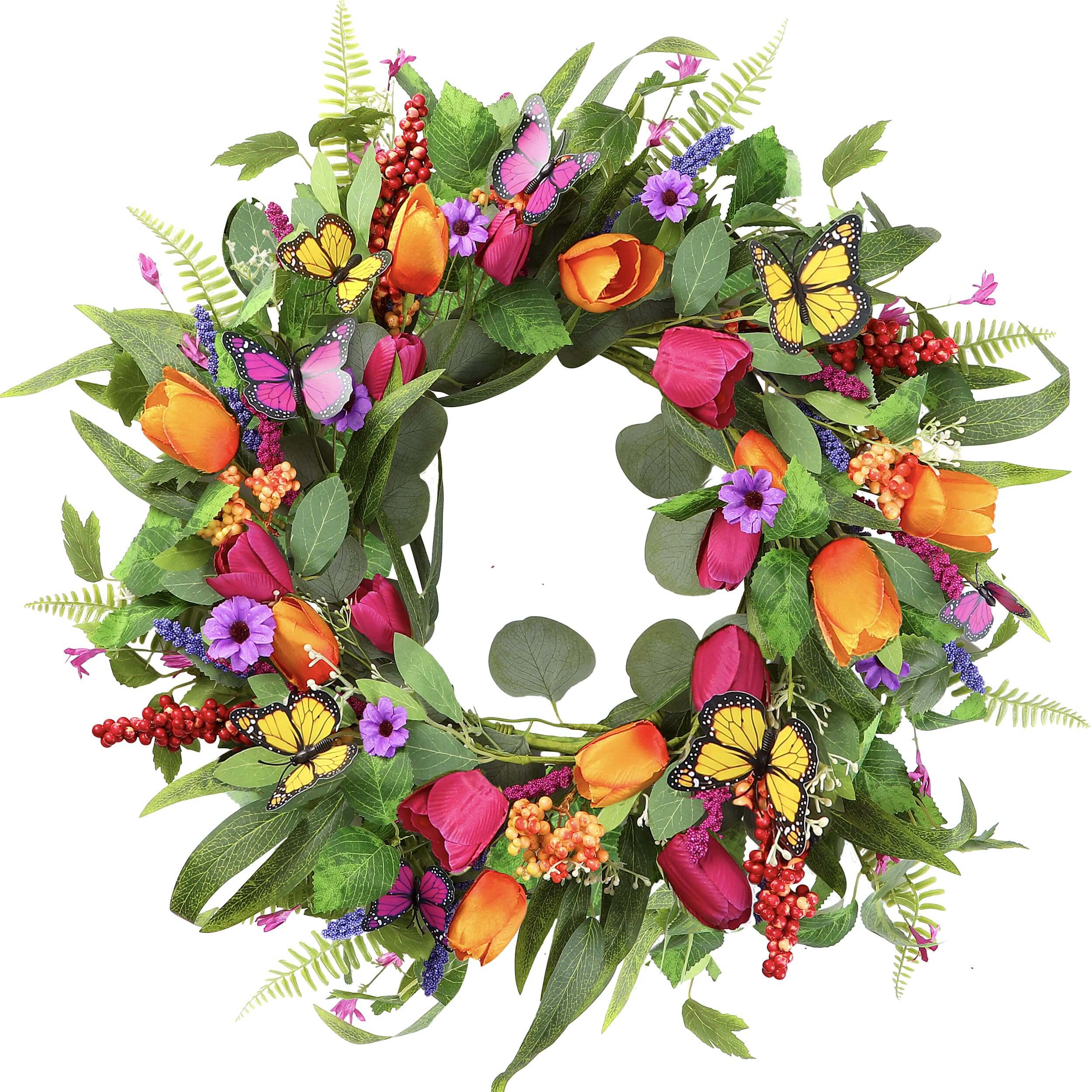 Spring Summer Easter Tulips Wreath