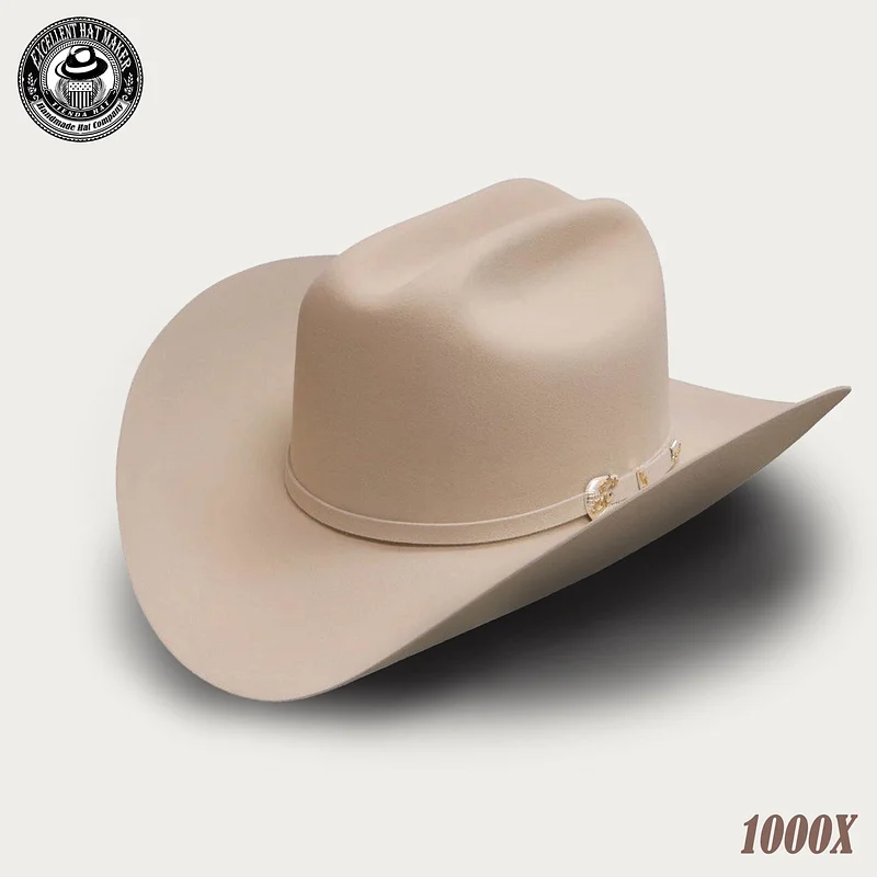Imperial 1000X Beaver felt Cowboy Hat-Black