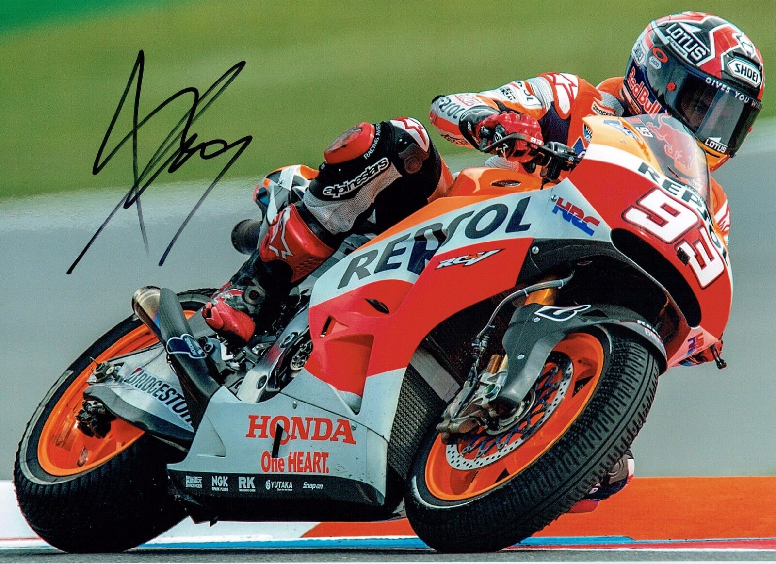 Marc MARQUEZ SIGNED 16x12 Autograph Photo Poster painting AFTAL COA MOTOGP Honda Repsol Rider