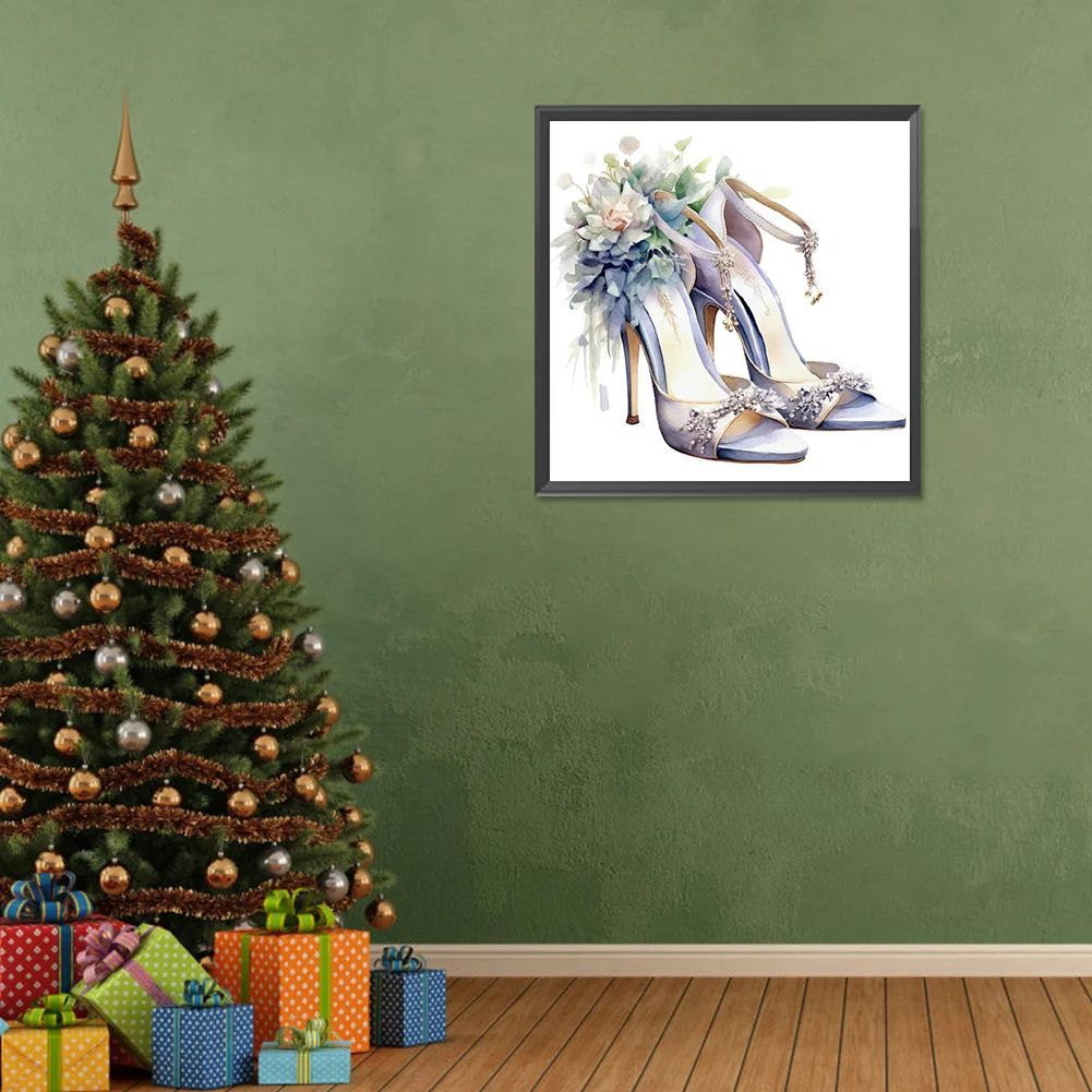 Diamond Painting - Full Round Drill - Flower High Heels(Canvas|30*30cm)