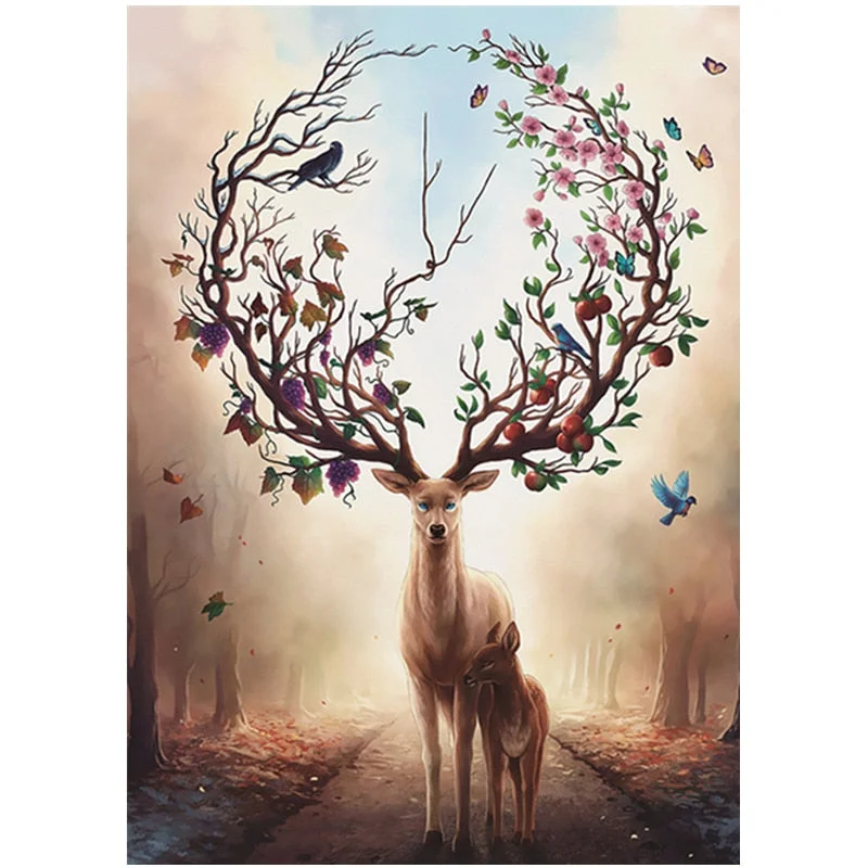 Jigsaw Puzzles 1000 Pieces Children Adult Decompression Games Educational Toys Birthday Gift Lucky Deer Picture