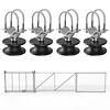 [US Local Warehouse] Pack of 4 Nylon Sliding Gate Rollers w/H-Shaped Wheel Groove Mini Nylon Track Wheel Roller Cantilevered Rail Fence Kit Sliding Hardware Kit for 4in Square Post 2in Fence Frame