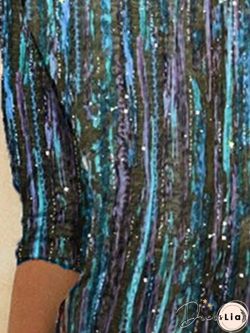 Striped Casual Cotton-Blend Long Sleeve T-shirt