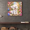 Diamond Painting -5D Full Round Drill Bichon Frise Puppy(40x40cm)