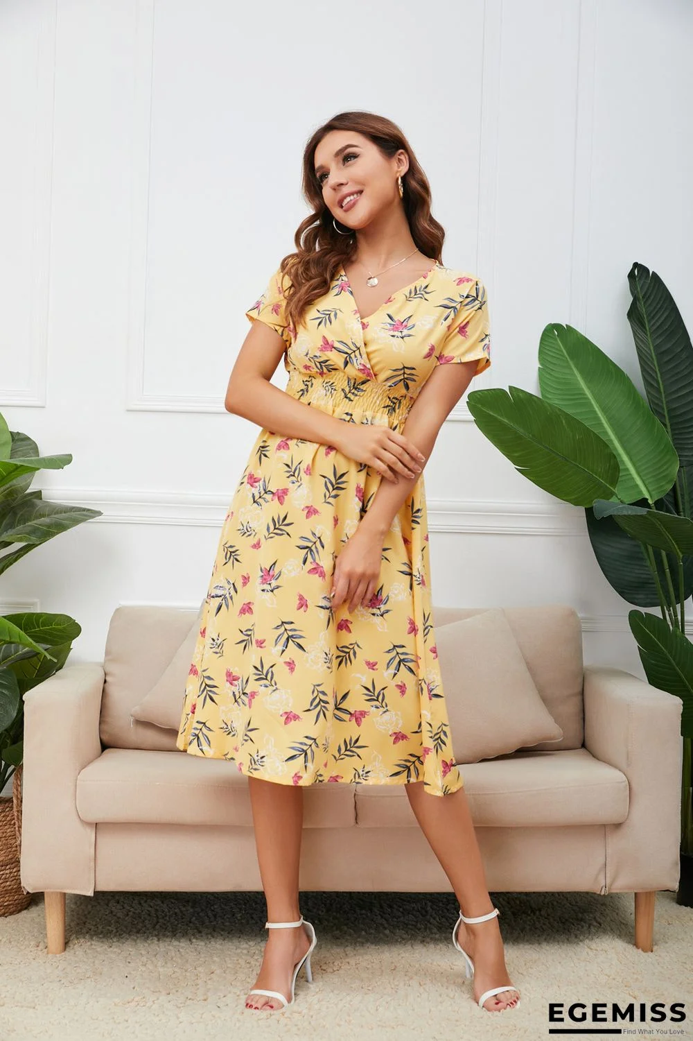 Chiffon Printed Beach Dress | EGEMISS