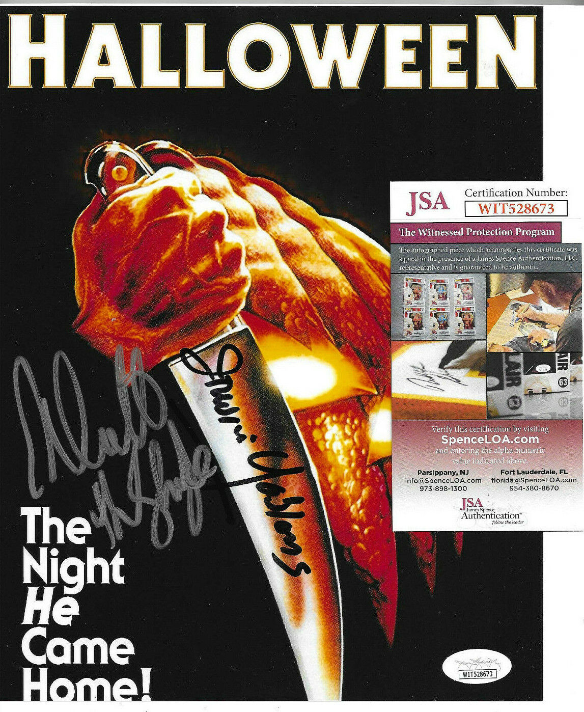 Nick Castle & Irwin Yablans Signed 8x10 Photo Poster painting, Halloween, Michael Myers, JSA COA