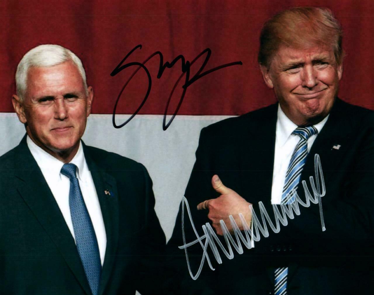 Donald Trump / Mike Pence Autographed Signed 8x10 Photo Poster painting REPRINT