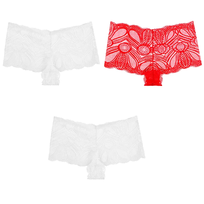 Billionm Sexy Lace Panties Underwear High Waist Woman Comfortable Boxer Female Intimates Transparent Panty Nylon Underpants
