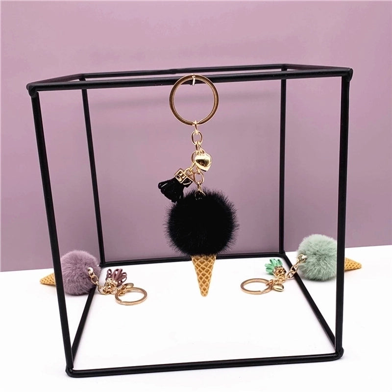 Cute Ice Cream Metal Keychain