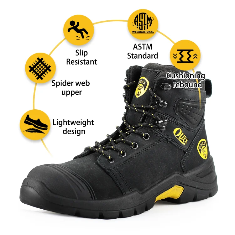 Men's Steel Toe Waterproof Slip Resistant ASTM F2413-18 SD Assembly Line & Warehouse Work Boots
