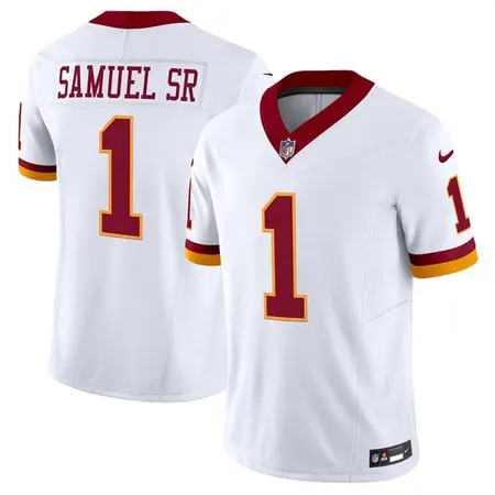 Youth Washington Commanders #1 Deebo Samuel Sr. White 2025 F.U.S.E. Throwback Vapor Limited Stitched Football Jersey