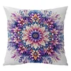 Mandala Purple Cross Stitch Pillow Cover Kit 11CT Stamped 3-Strand Embroidery 45x45cm tapestrymarket