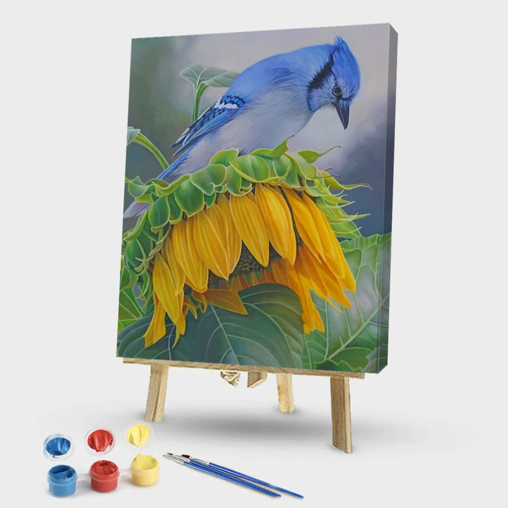 

40*50CM - Paint By Numbers - Bird Sunflowers, 501 Original