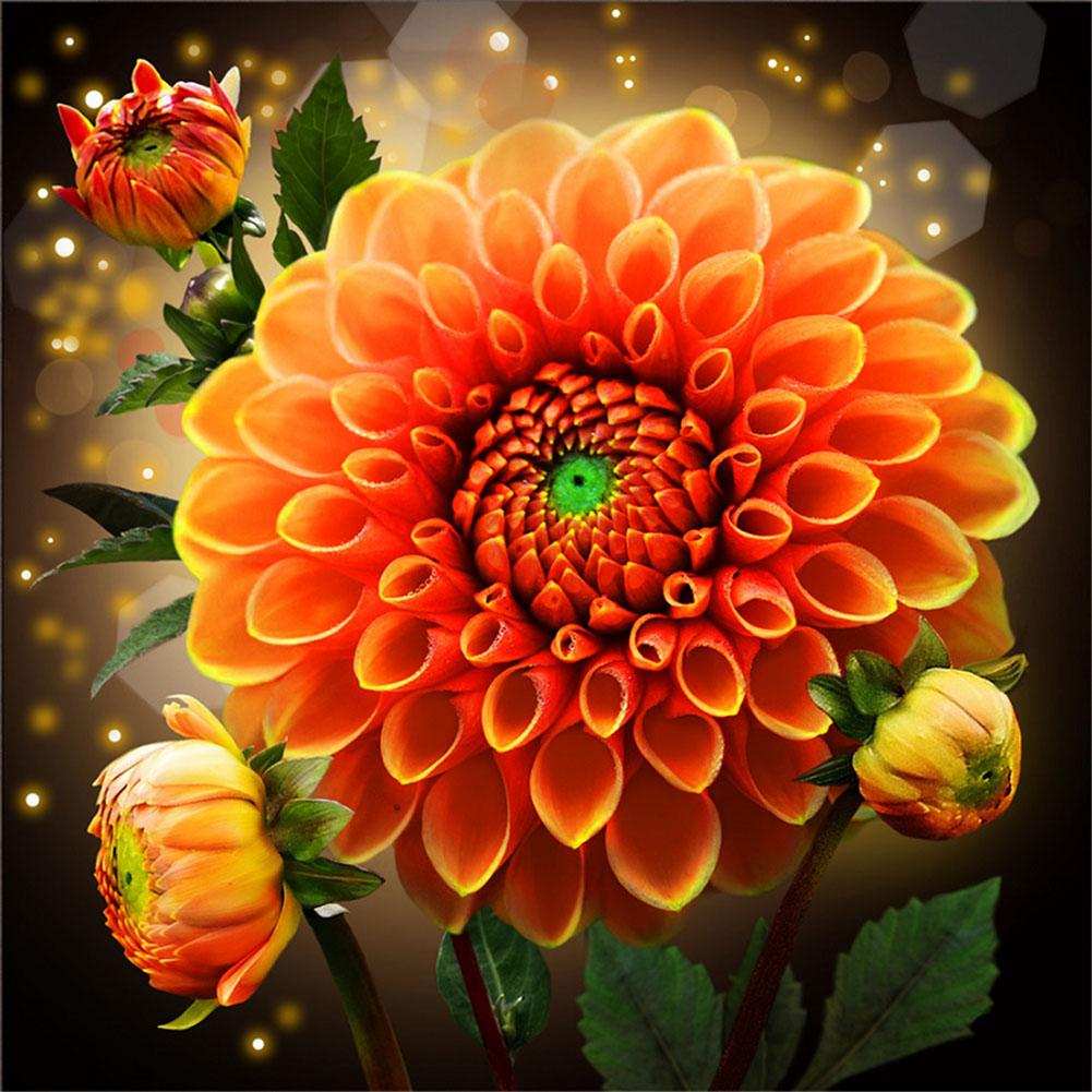 

30x30cm Round Drill Diamond Painting-Flower, 501 Original