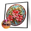 Diamond Painting-DIY Full Round Drill Stained Glass Christmas Flower
