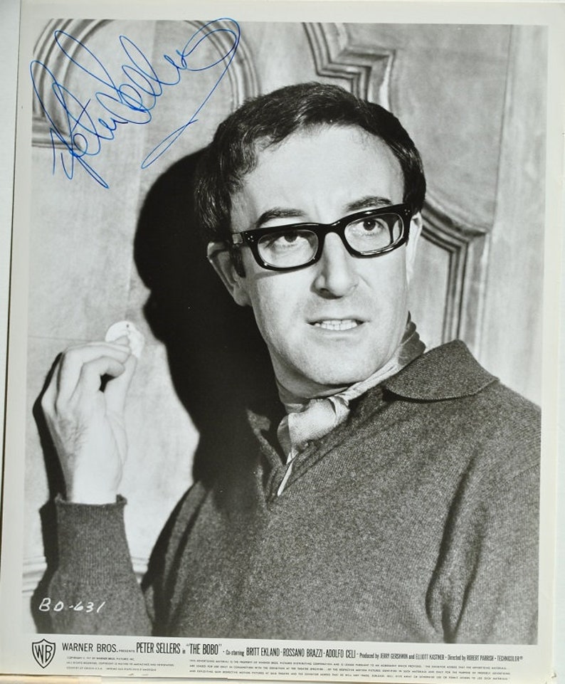 PETER SELLERS SIGNED Photo Poster painting The Bobo The Pink Panther Strikes Again The Pink Panther wcoa