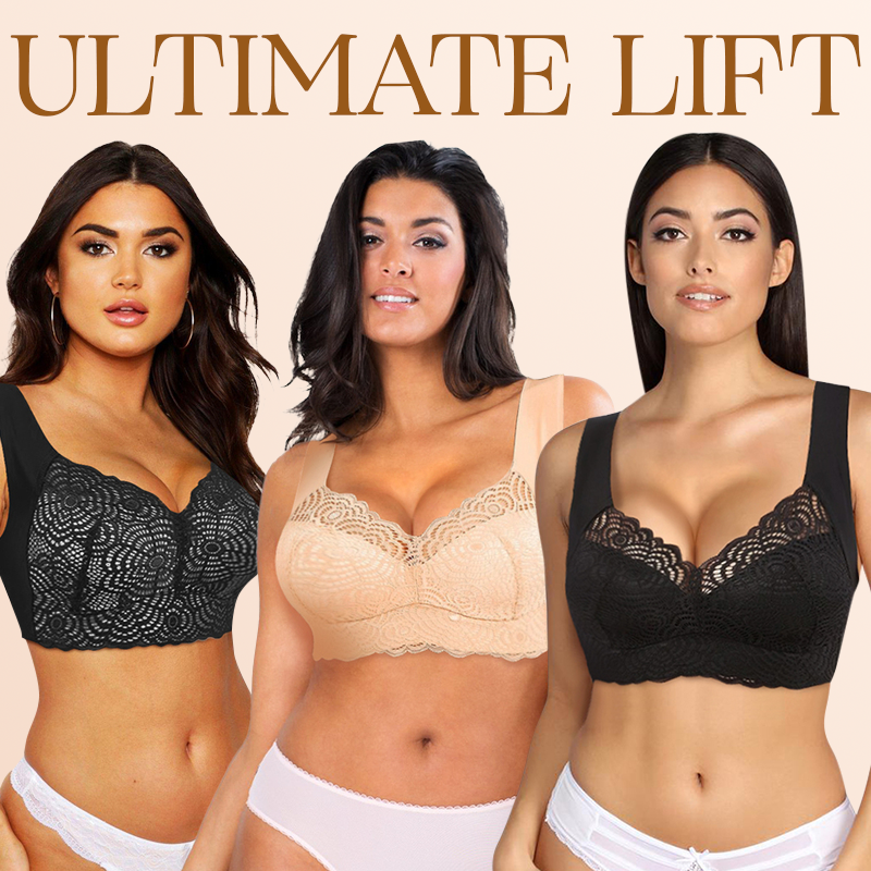  🔥EXTRA LIFT -  Ultimate Lift Stretch Full 🔥-Figure Seamless Lace Cut-Out Bra