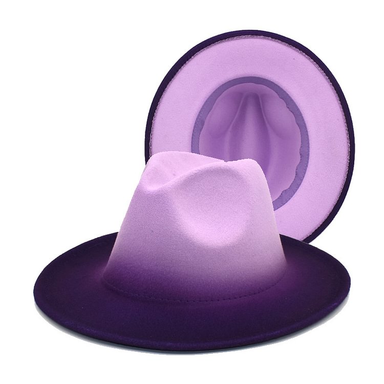 Fashion Casual Gradient Color Woolen Outdoor Sun Hats