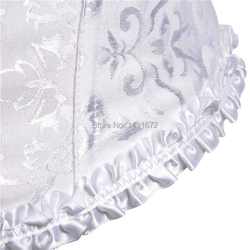 Billionm Sapubonva corsets and bustiers tops sexy women green white black white brocade corset zip vintage style corselet overbust ladies