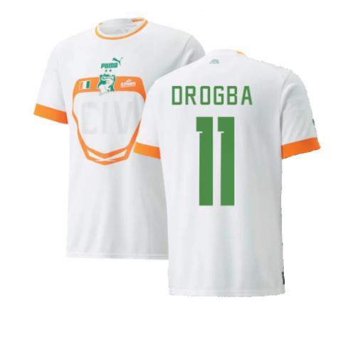 Elfenbeinküste Didier Drogba 11 Away Trikot 2022-2023