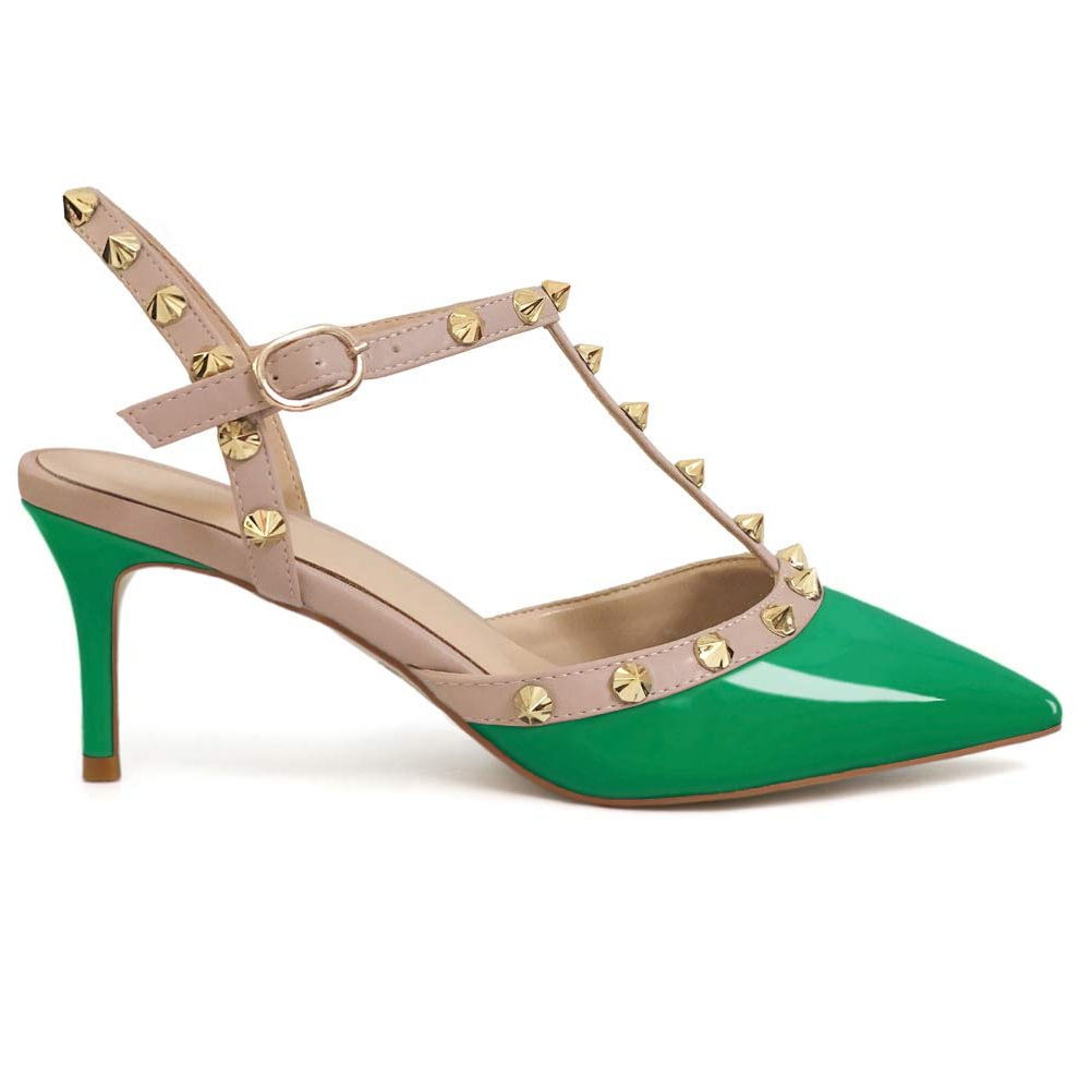 60mm Kitten Heels Strap Sandals for Women Slingback Pumps Closed Toe Sandals-vocosishoes