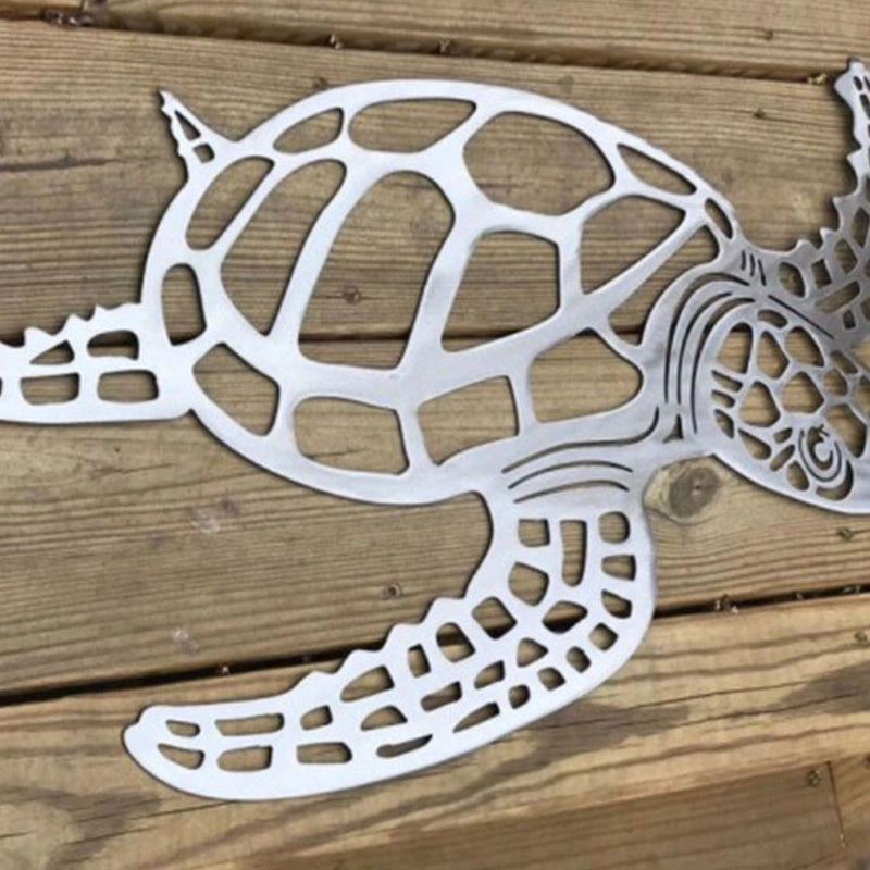 Artistic Turtle Metal Pendant Wall Art