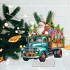 >SALE<Christmas Acrylic Special Shape Santa Claus Gift Truck Desktop Diamond Art Kits