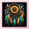 Sunflower Dream Catcher-14CT Stamped Cross Stitch 40*40cm/15.75*15.75in
