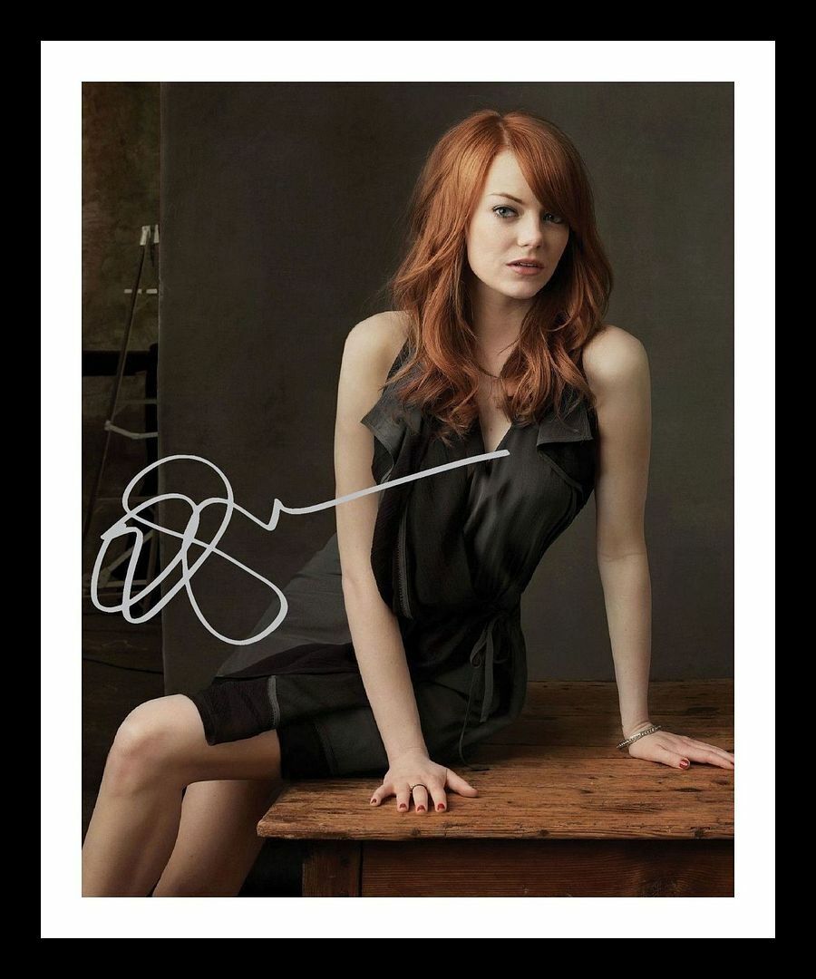 Emma Stone Autograph Signed & Framed Photo Poster painting