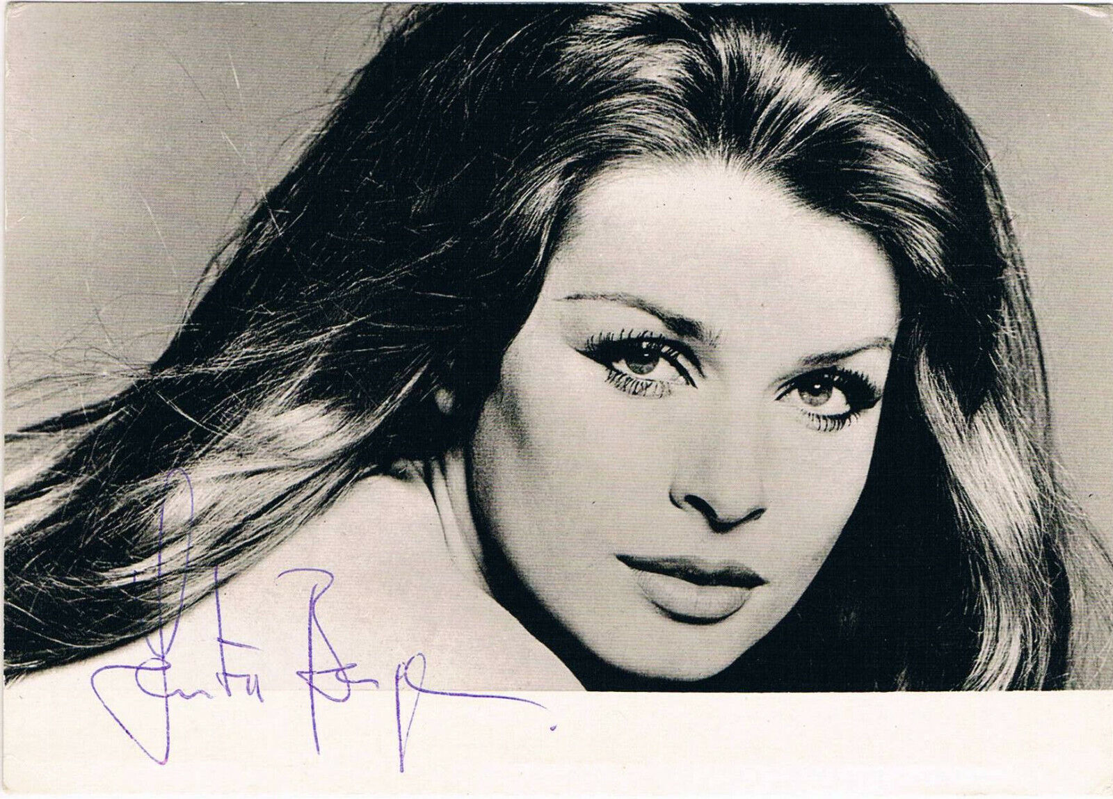 Senta Berger 1941- autograph signed postcard Photo Poster painting 4x6