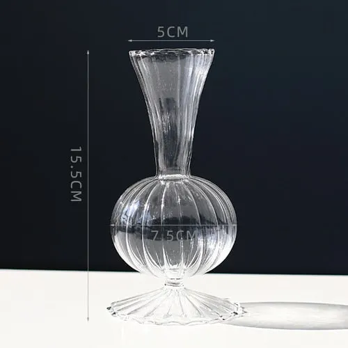 Creative Glass Vase Nordic Home Decoration Home Vase Living Room Desktop Decor Transparent Hydroponic Vase Wedding Table Decor