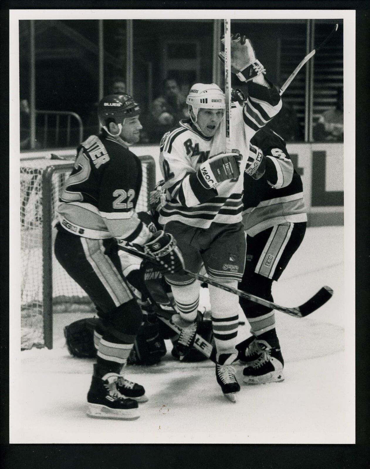 Ed Olczyk & Ron Sutter 1993 Press Original Photo Poster painting by Bob Olen Rangers Blues