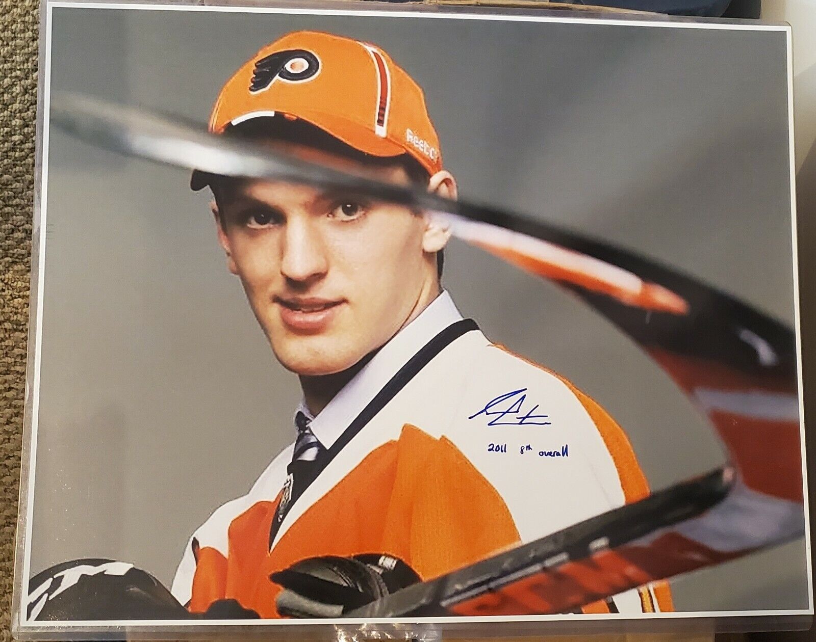 Signed 16X20 SEAN COUTURIER Philadelphia Flyers Autographed Photo Poster painting w/COA